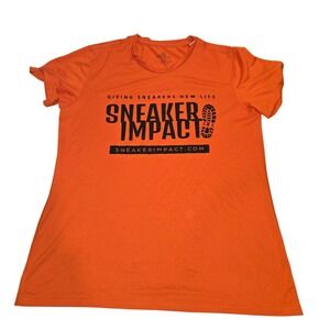 Adidas Men's Creator Tee‎ Sneaker Impact Graphic T Shirt Orange SZ L